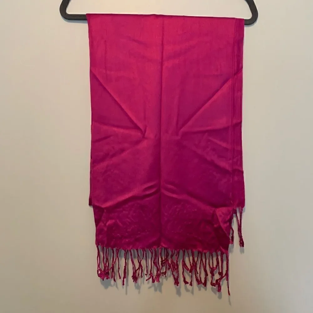 Raspberry Silk Scarf